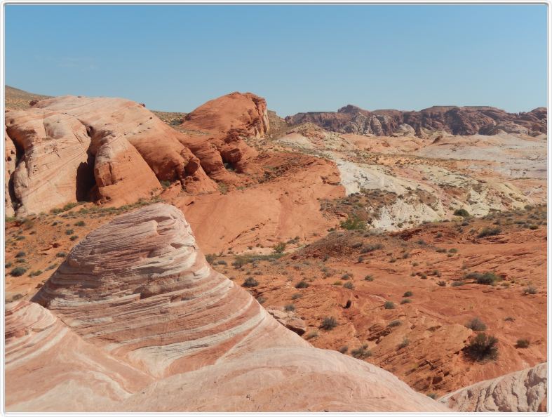 En route pour Las Vegas, nous traversons le Parc d'Etat de la Vallée de Feu (Nevada).