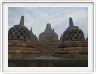 Temple de Borobudur (bouddhiste) au lever du jour.