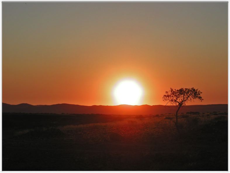 Coucher de soleil près de Sesriem