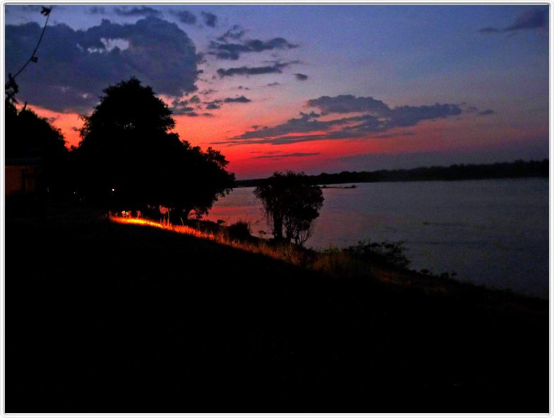 Coucher du soleil au campement (Katima Mulilo)