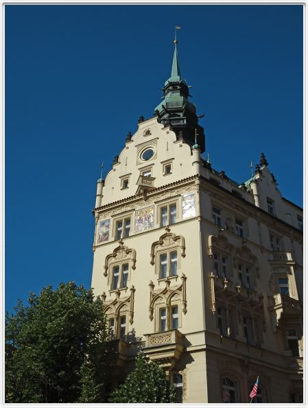 Prague. Maisons de la vieille ville.