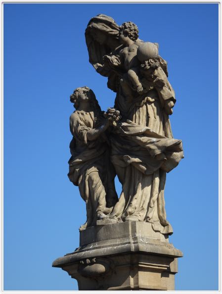 Prague. Sur le pont Charles.
