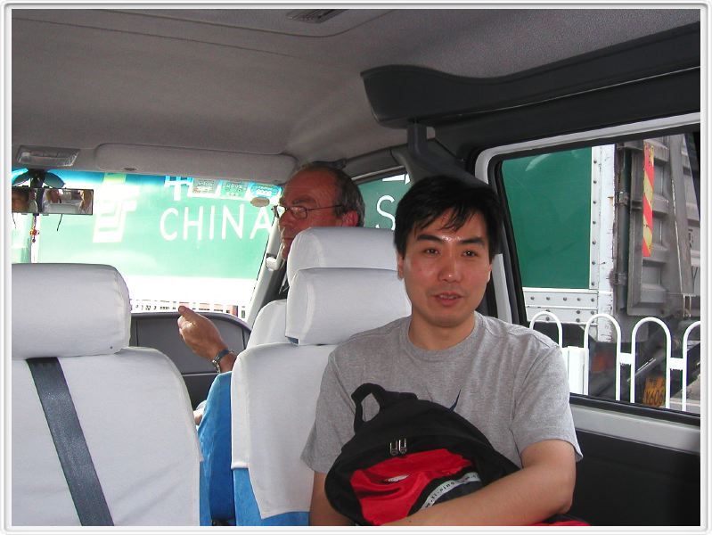 Avec notre guide Wang - En route pour la Muraille de Chine