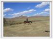 Démonstration d'un mongol à cheval